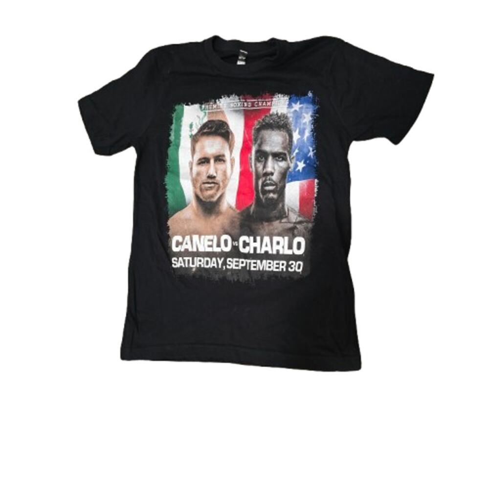 Canelo vs Charlo Boxing Match Shirt September 30 Tale of the Tape – Black Size S